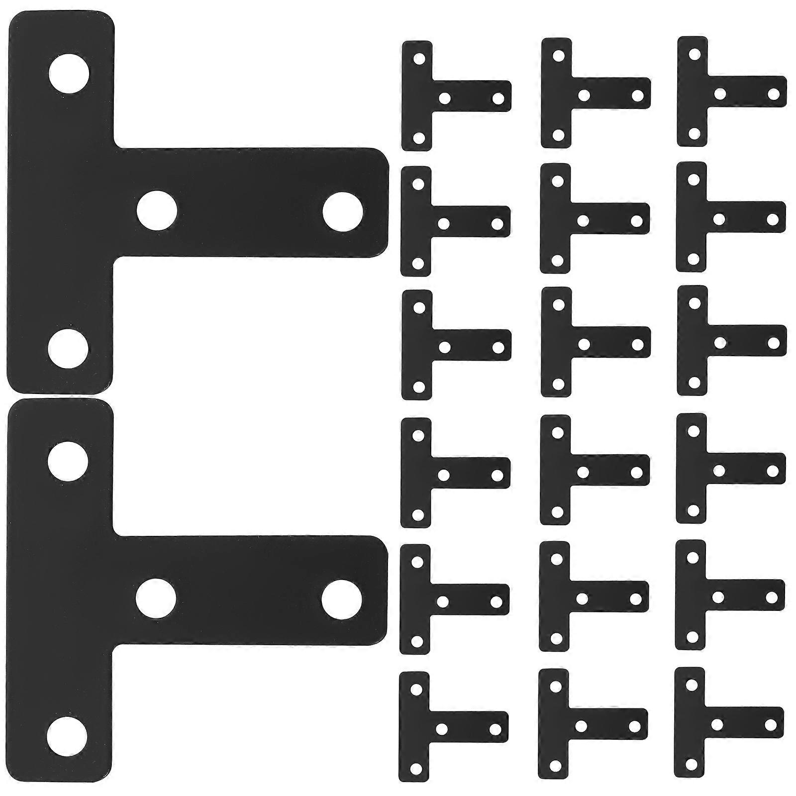 Wood Frame Corner Brackets Stainless Steel T-Shape Bracket for Stability 80Pcs