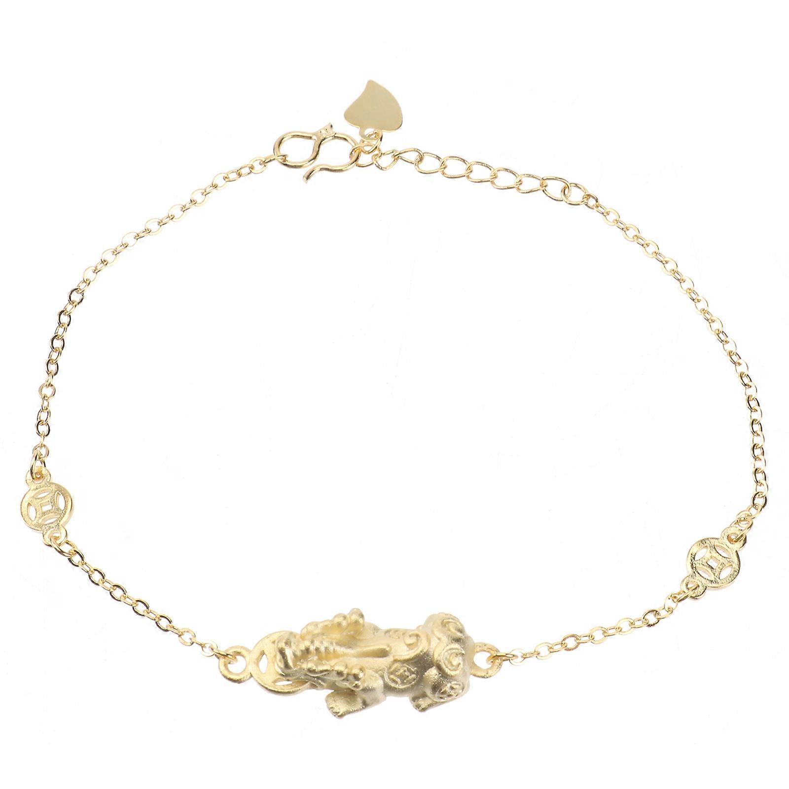 Wealth Bracelets Chain for Decoration 2Pcs Golden Set
