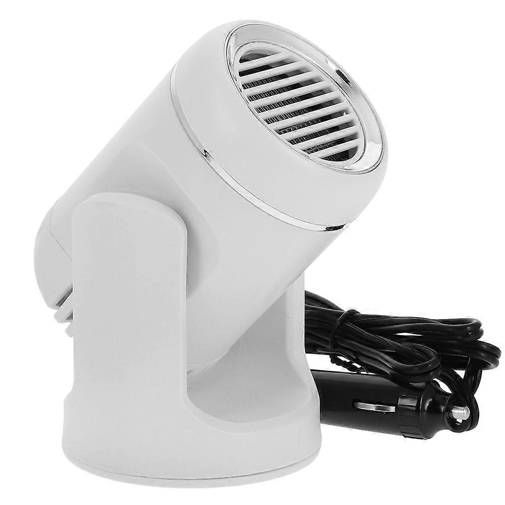 Portable Heater for Vehicle Fast Heating Dual-use Rotatable Design Winter Use Abs White 1Set