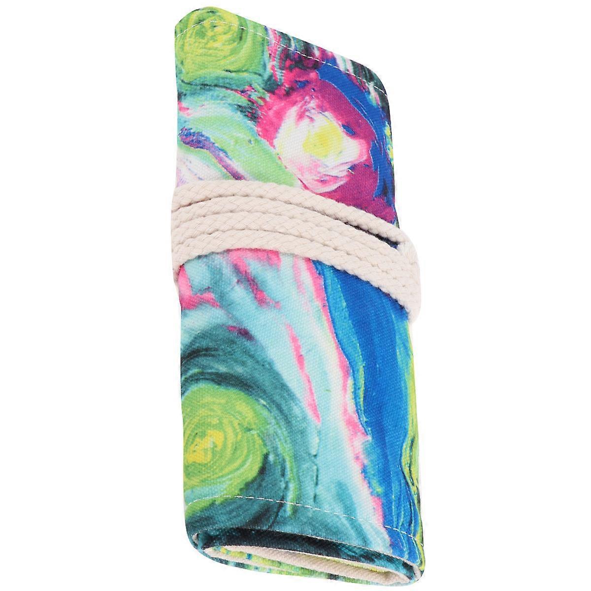 Pencil Pouch Canvas Roll Wrap for Holding Pencil 3Pcs with 48 Slots