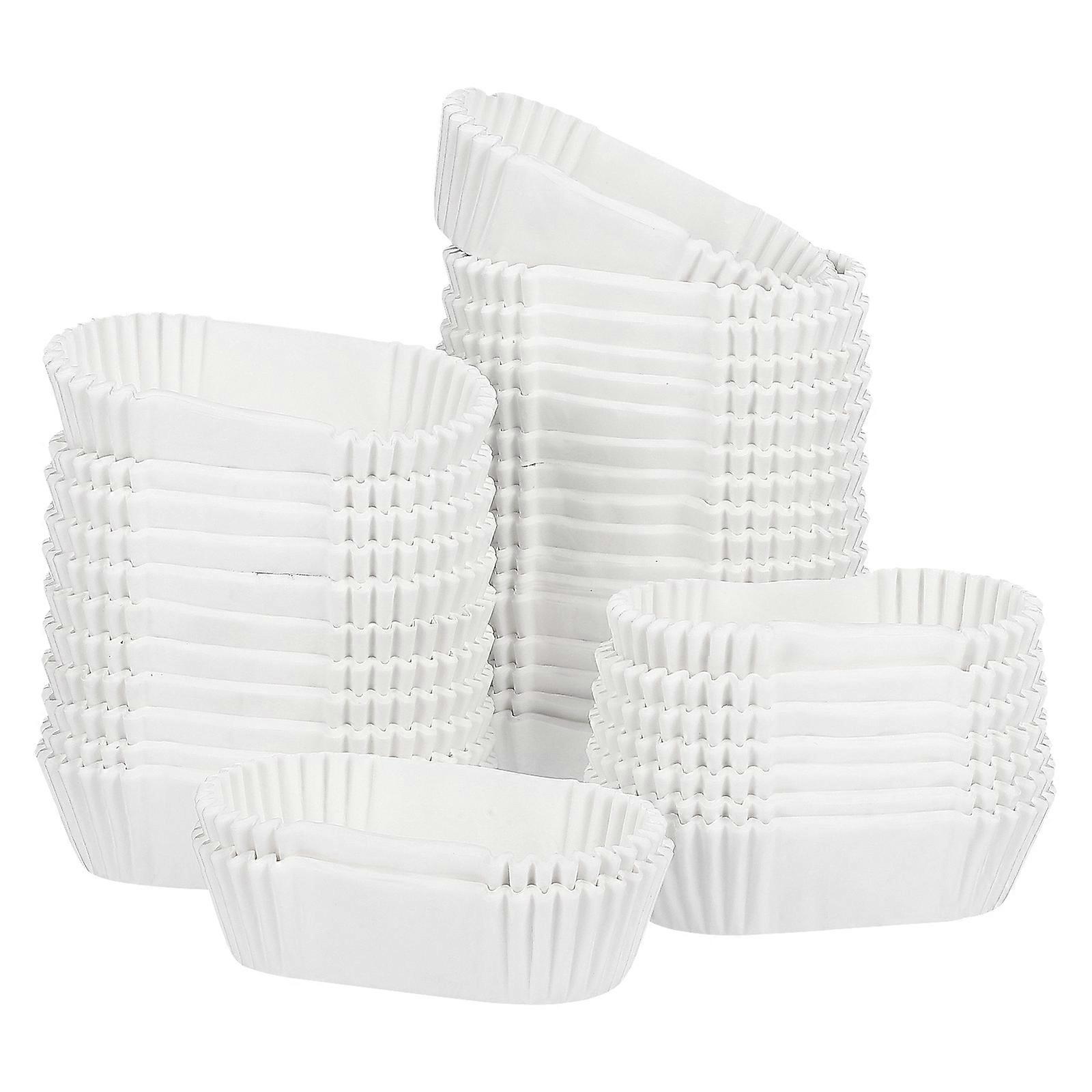 Oval Paper Cup for Baking Cake Disposable 6000Pcs White Wrappers