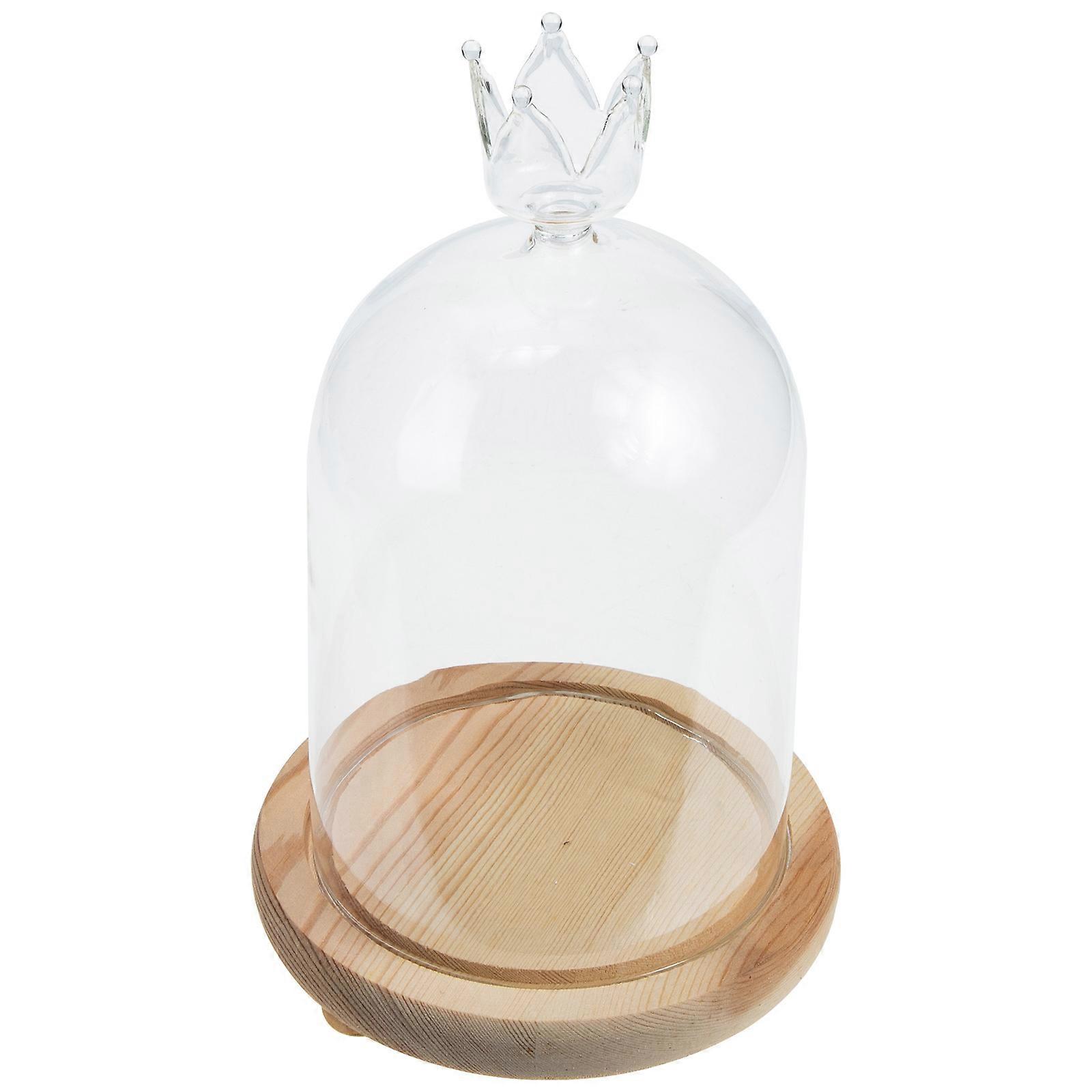 Glass Dome Flower Protector for DIY Use 2Pcs Clear Decorative Cover