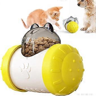 Pet Slow Food Ball Tumbler Snack Dispenser (Yellow) 1 Pieces