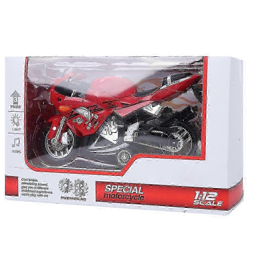 1:12 Alloy Simulation Motorcycle Model Toy with Light Music Pull-Back Function for Children Kid