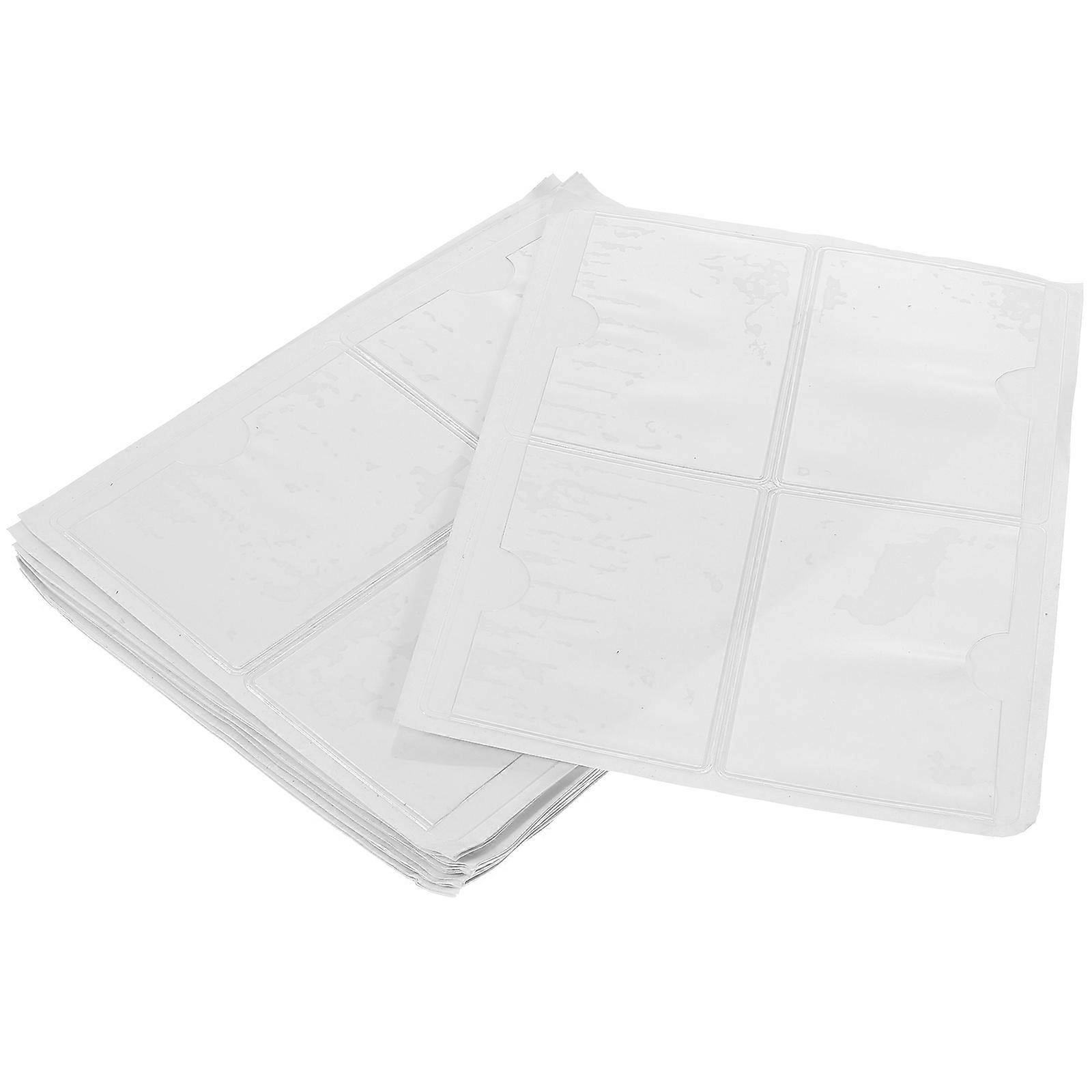 PVC Business Card Sleeve 200Pcs Self Adhesive for Professionals in Business Meetings and Storage with Simple Design 8.5X6cm