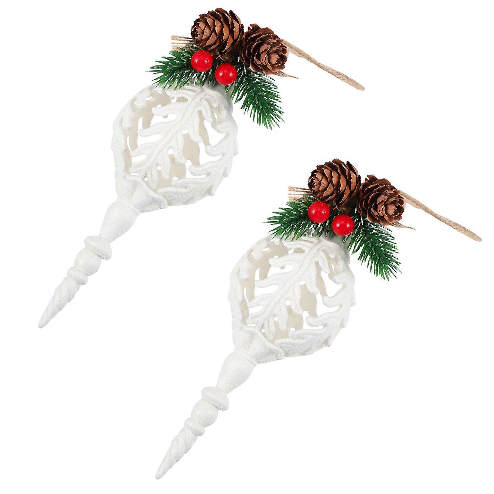 Christmas Conch Pendant For Christmas Tree Decoration Assorted Color Long Conch Shape 4 Pcs