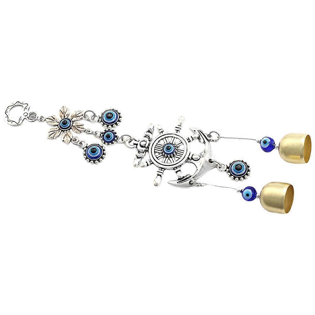 2Pcs Alloy Door Hanging Wind Bell Decorative Wind Chime with Anchor