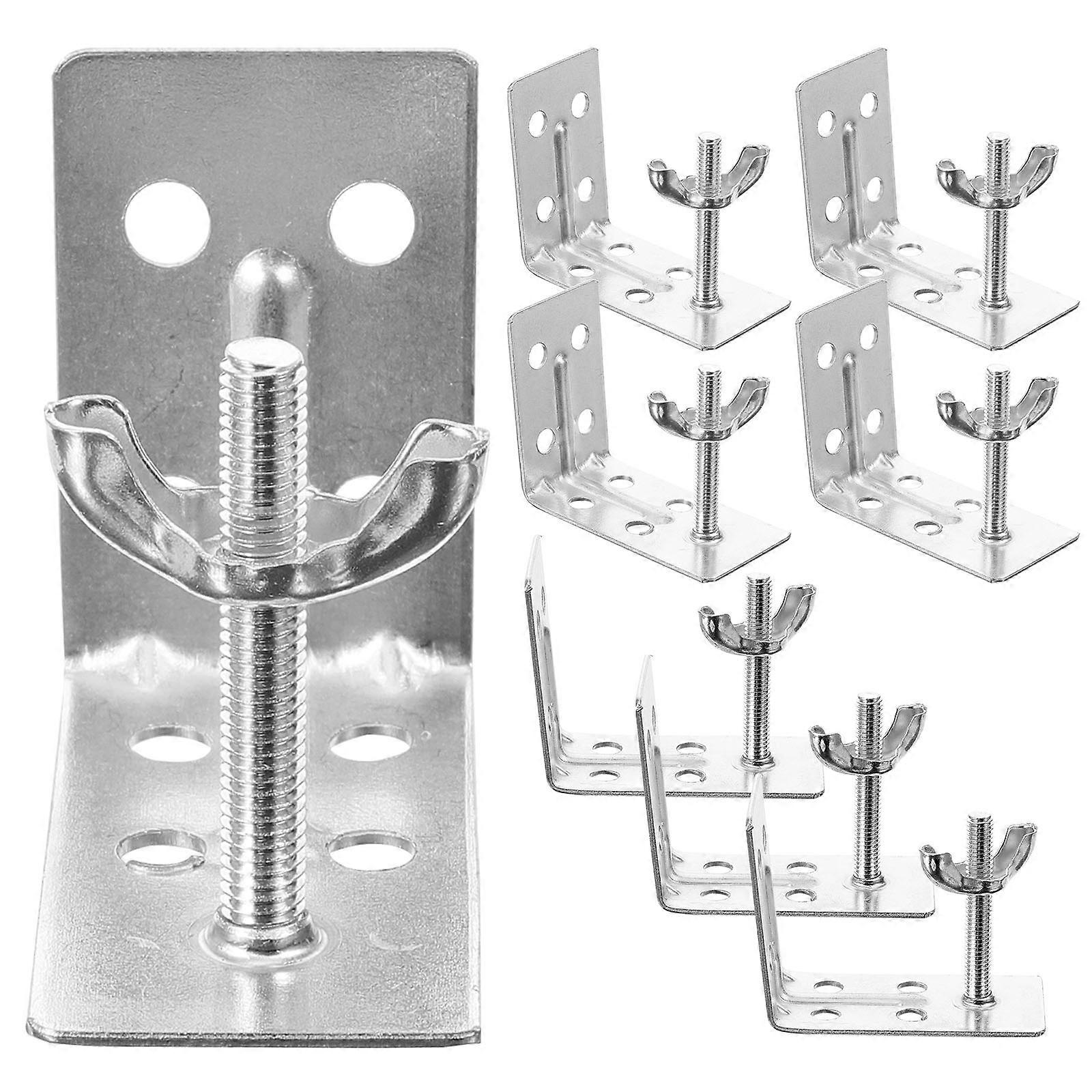 L-Shaped Bracket Window Blind Brackets Metal Side Installation For Curtains 8Pcs