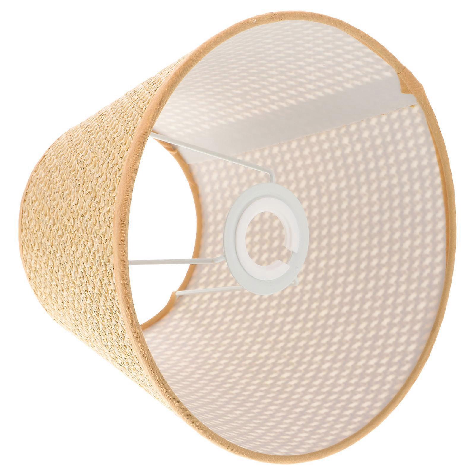 2Pcs Woven Lamp Shade for Table Lamp Replacement Yellow Cover