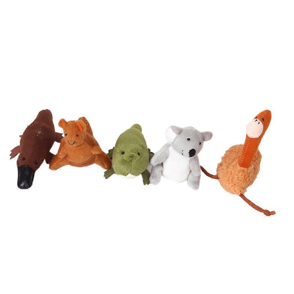 Set of Five Finger Puppets Featuring Australias Unique for Wildlife Cute and Interactive
