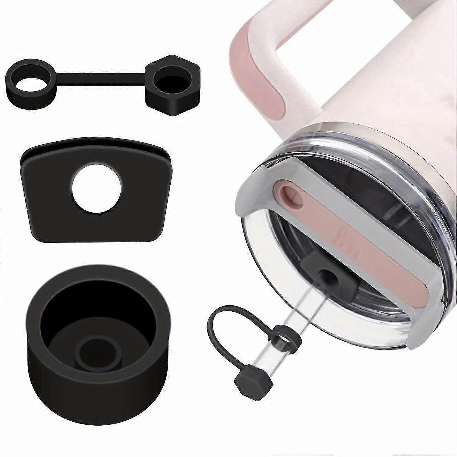 3Pcs Silicone Spill Proof Stopper Set - Mantenha seu Stanley Cup 2.0 40oz/30oz Tumbler Leak-Free!