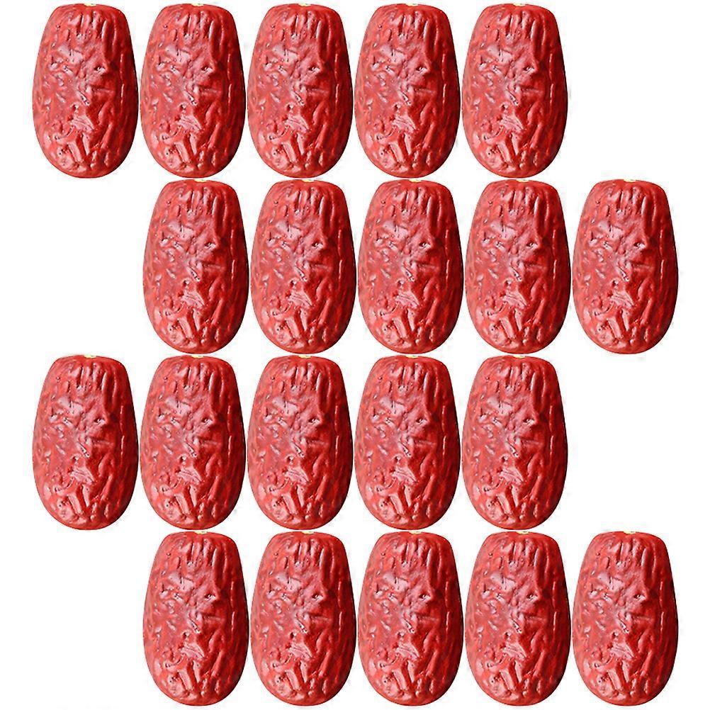 Artificial Dried Jujube Red Date Decoration for Decor 60Pcs Pack