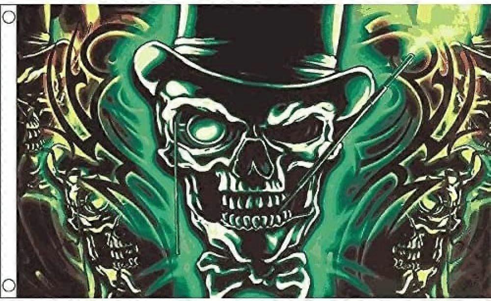 Skull with Top Hat Flag QI 0523