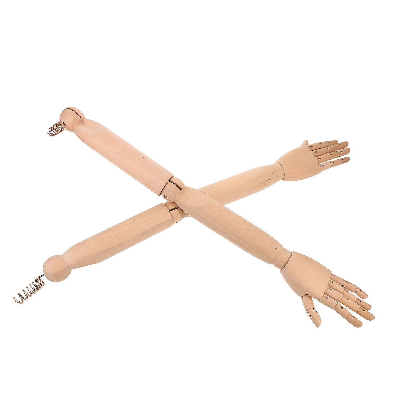 Wooden Mannequin Arm Replacement for Display with Flexible Joints
