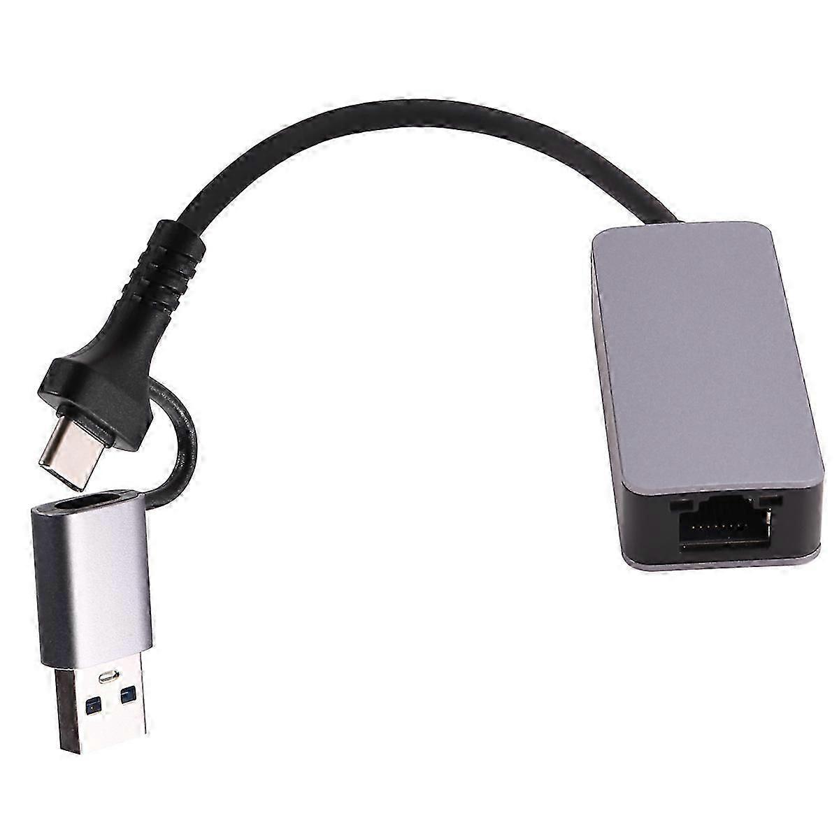 2.5 Gigabit Ethernet Adapter Type-C USB 3.0 to RJ45 LAN 2500Mbps High Speed 2.5G Network Card for NA