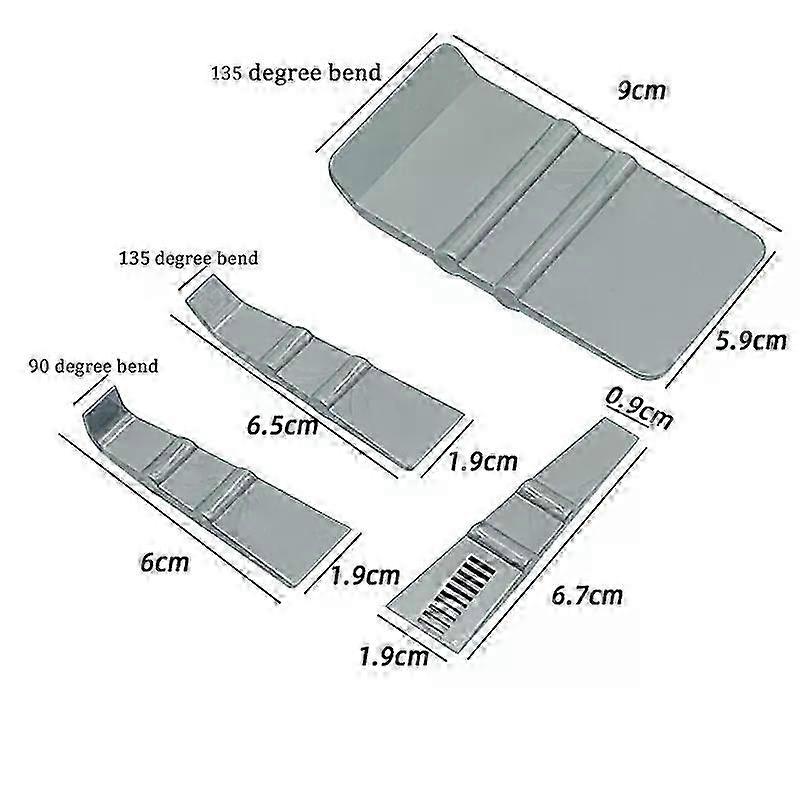 25-26 4Pcs Micro Squeegee Vinyl Wrap Tool Kit Different Angled Edge for Car Body External Internal Wrapping Scraper Tint Film Install