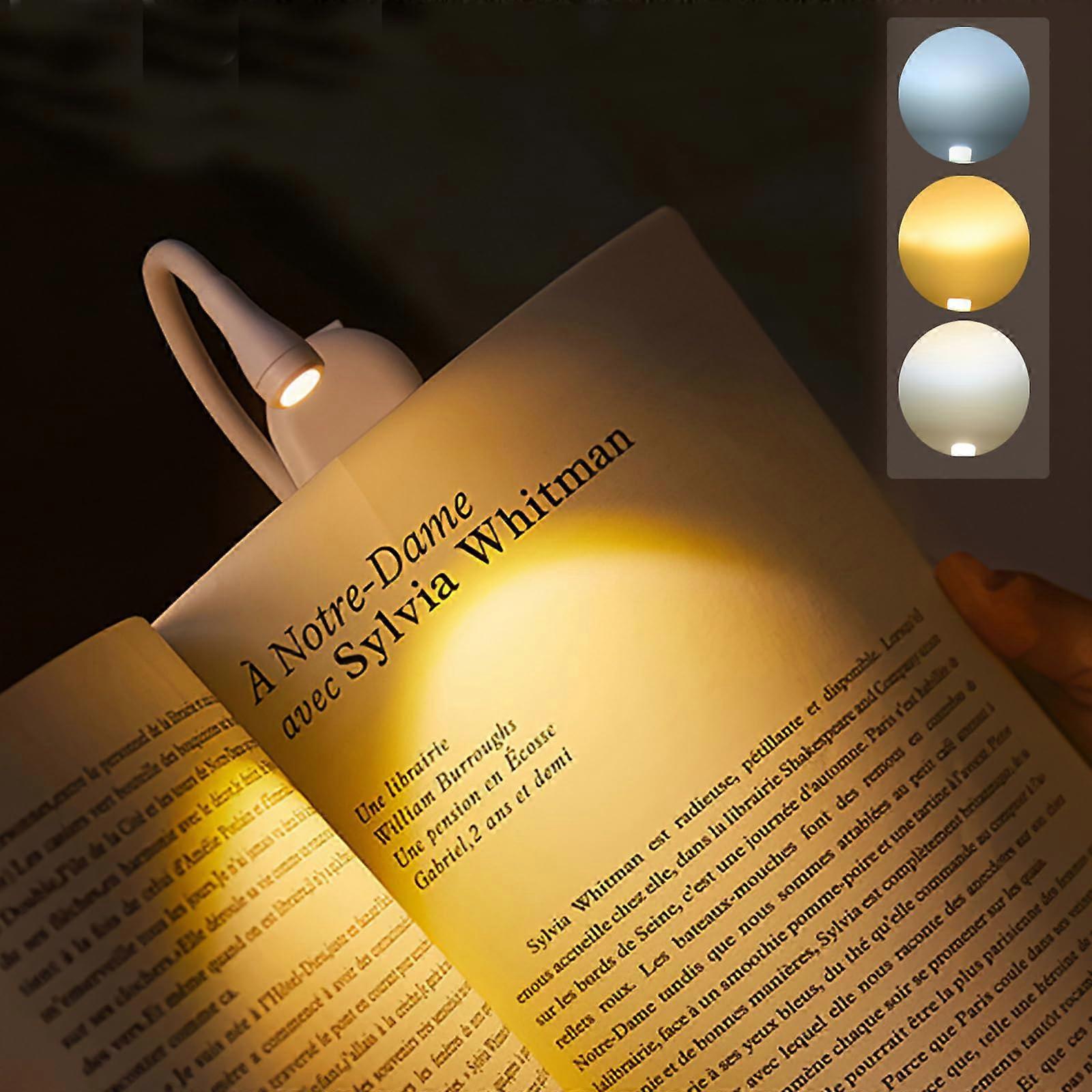 ZENGO Reading Light, Book Light Clip On Book with 3 Eye-Protecting Modes Reading Light Book Lamp,Stepless Dimming, Rechargeable Book Light