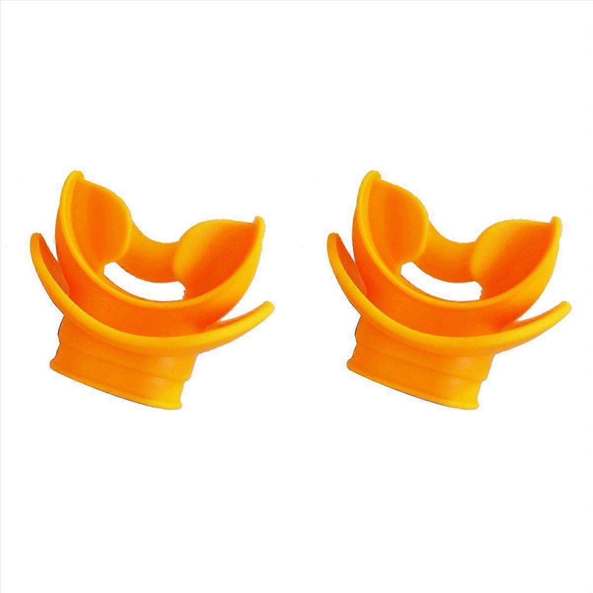 Moldable Silicone Diving Bite Mouthpiece Regulator Orange