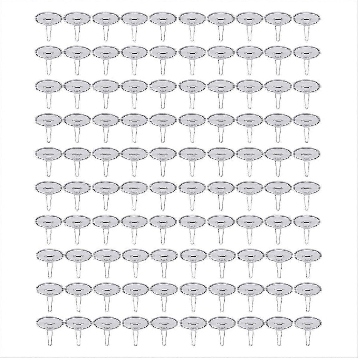 100Pack Ceiling Hooks Adhesive Removable Wall Hanger