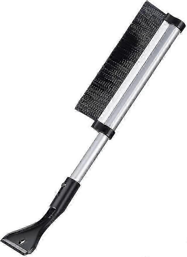 2 In 1 Telescopic Ice Scraper Snow Removal Tool ,aluminum Alloy Telescopic Snow Shovel 25-26
