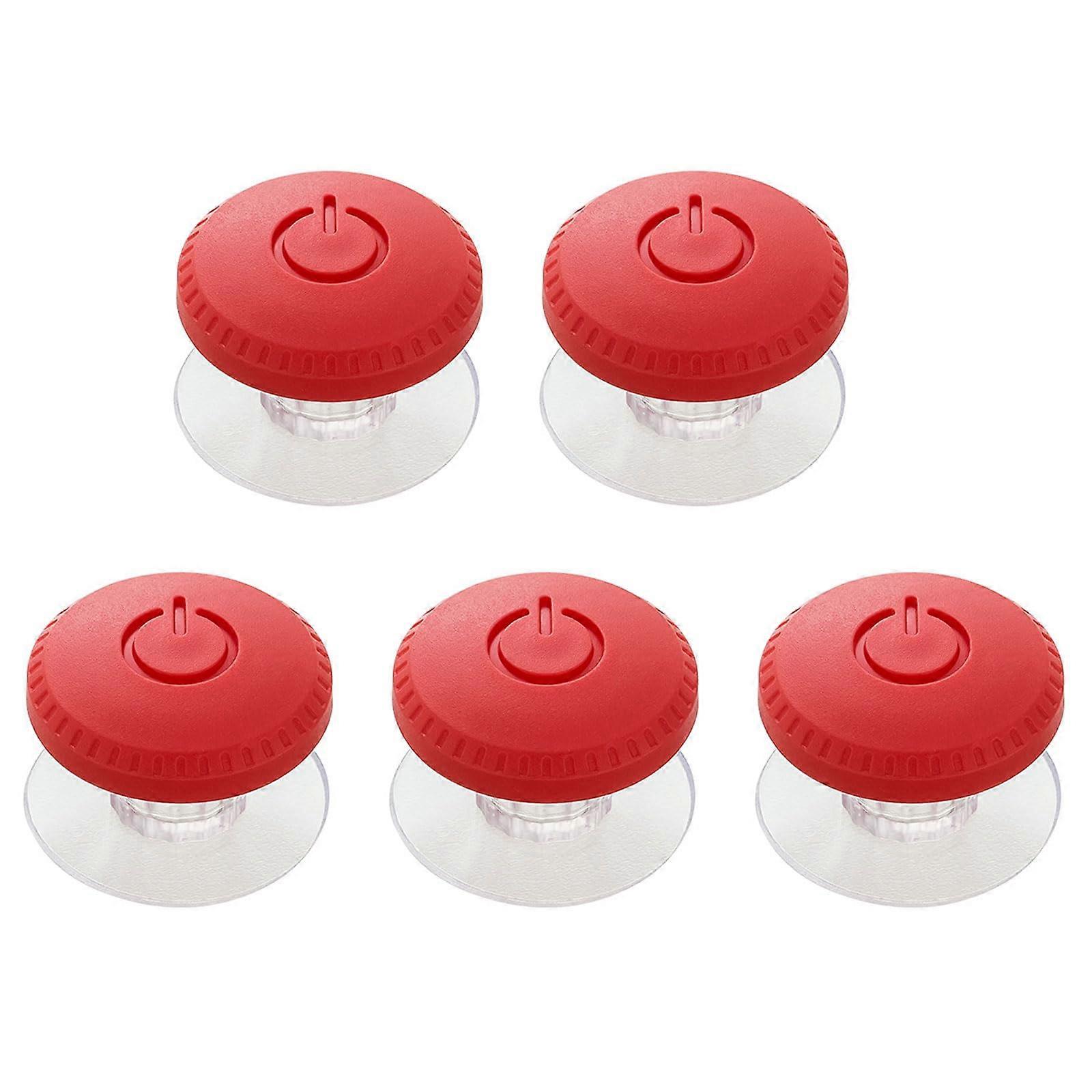 Toilet Press Button 5Piece Red Flush Button Set For Standard Toilets Modern Safe Bathroom Accessory