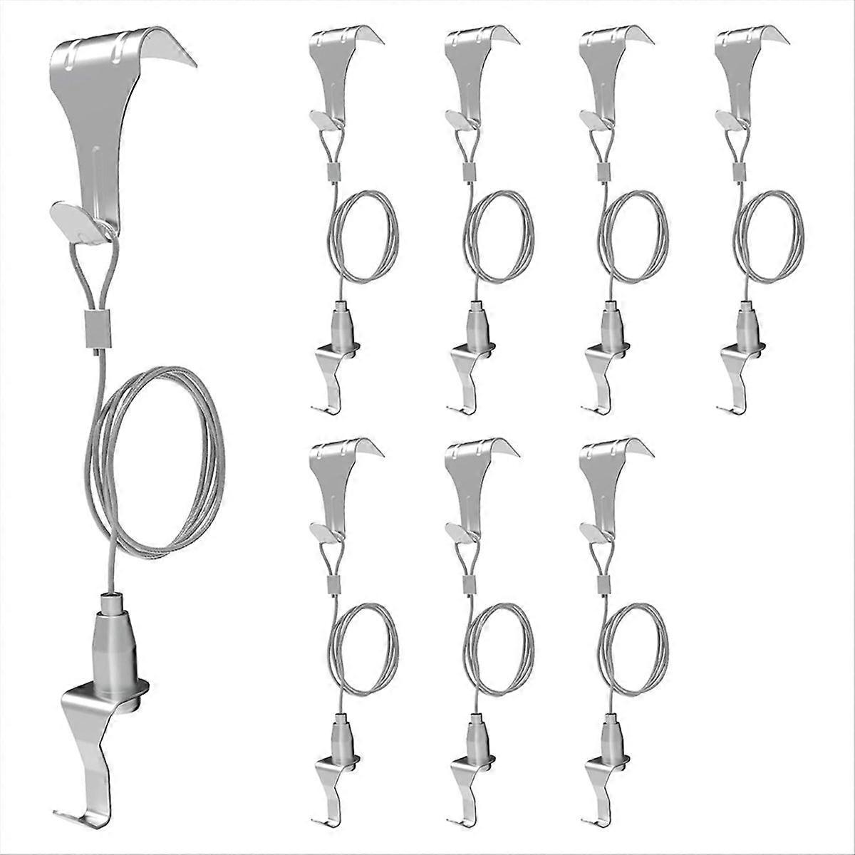 8 Pcs Picture Rail Hanging System,Picture Rail Hooks Molding Hooks