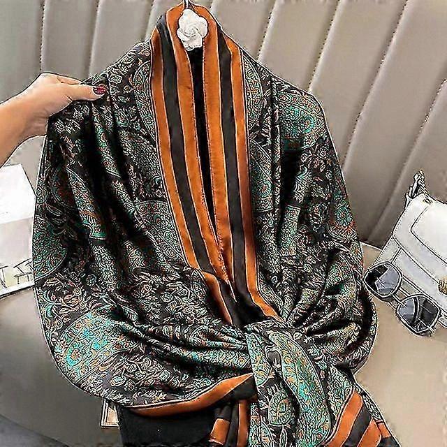 2024 New Arrival Women's Fashion Printed Silk Scarf Spring Summer Autumn Colorful Matching Turban Popular Accessory