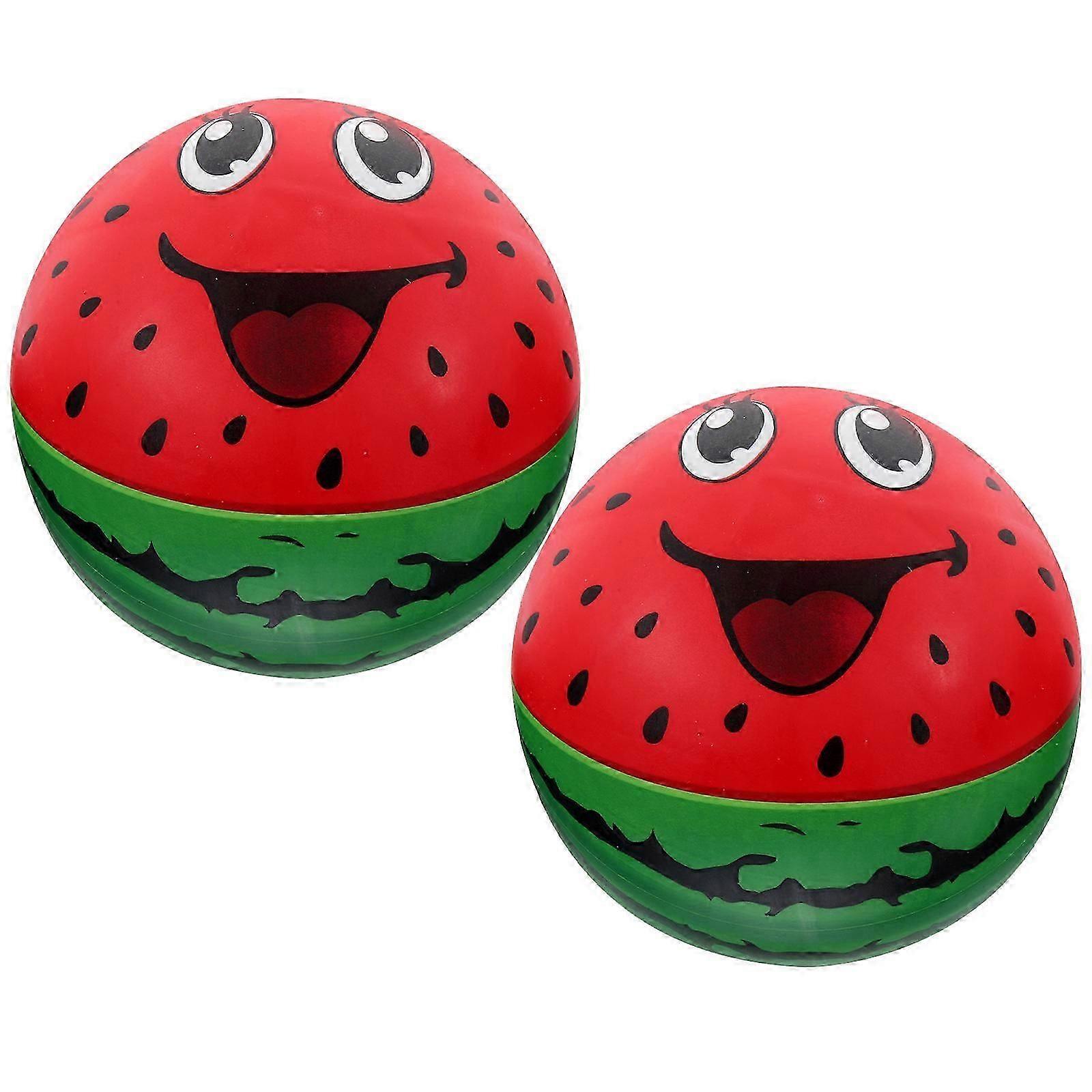 Inflatable watermelon pool floats 2pcs PVC material 21.5cm diameter