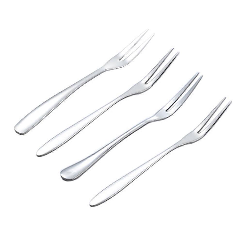 5 Pcs Health Fork Simple Design Fork Reusable Fork Guests Cutlery Fruit Fork 12.5cm