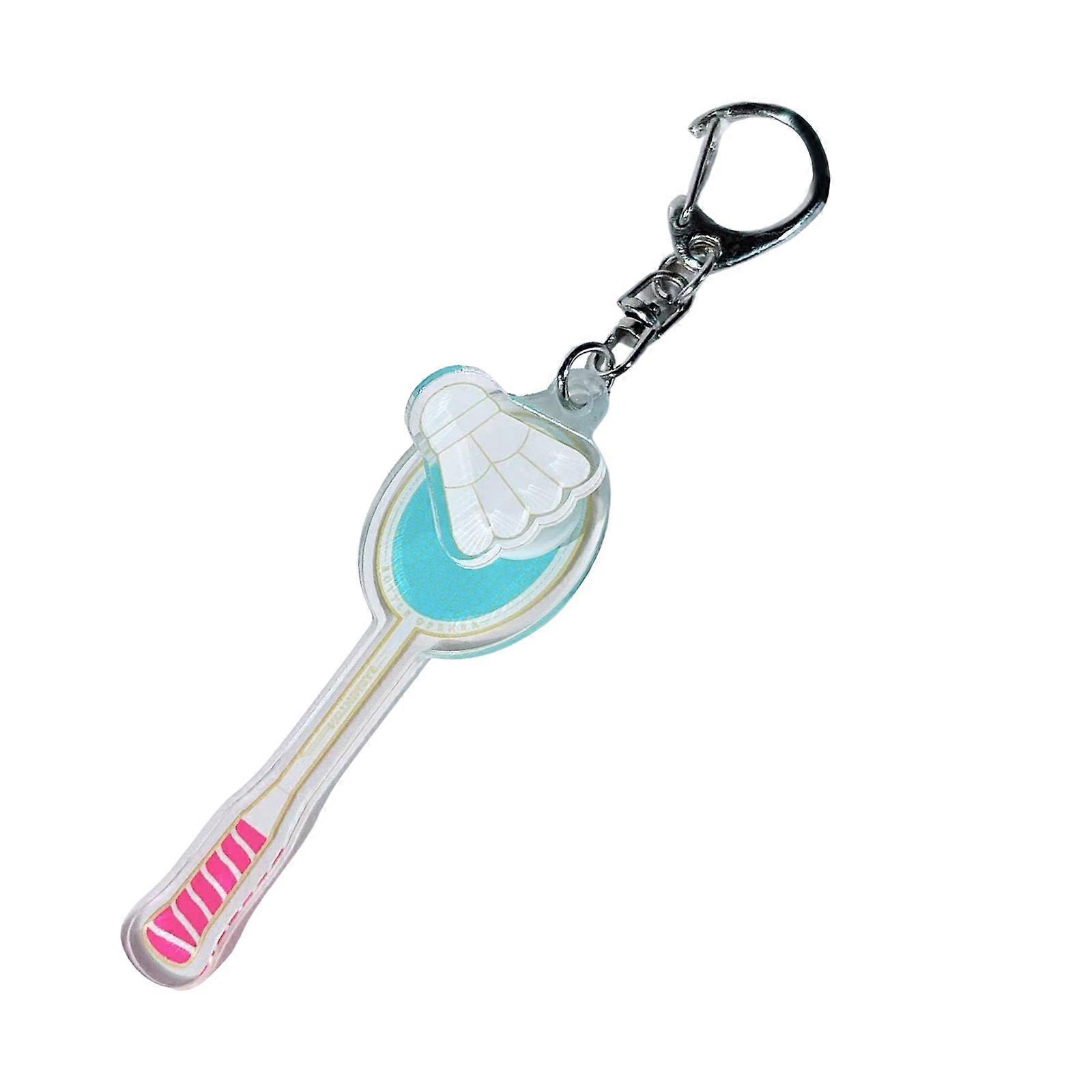 Creative Car Keychain Swimming Pool Keyring Pendant Bag Charm Decorations Basketball Rotating Keychain Hanging Ornament Multicolor