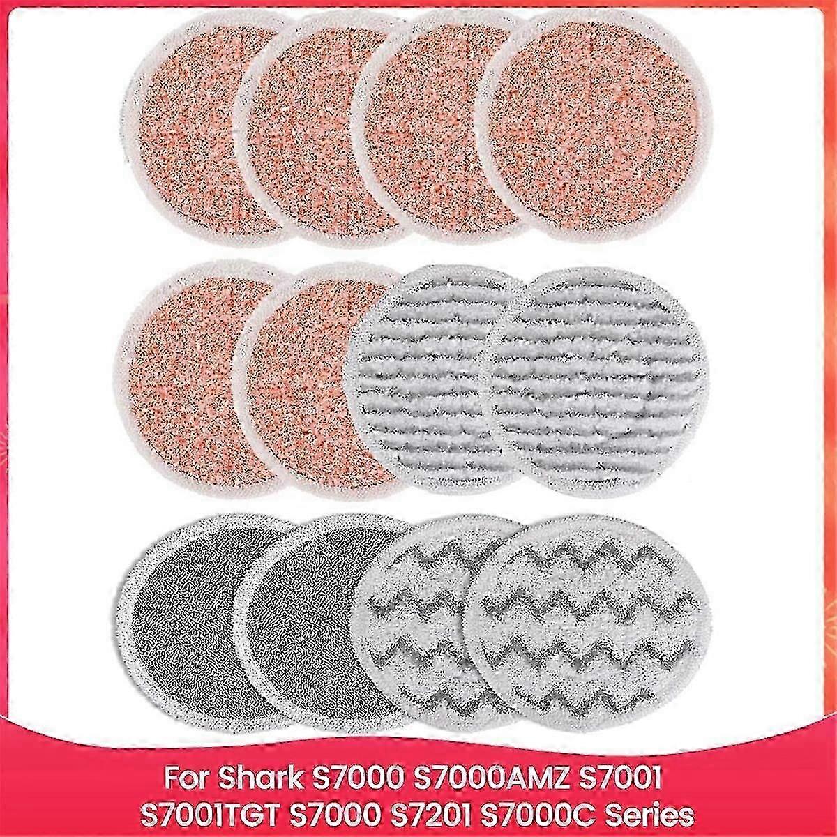 Replacement Pads For Shark S7000 Steam Mop - 12 Pack