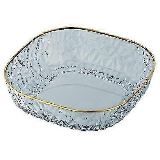 Fruit Plate Translucent Diamond-texture Light Luxury Large Capacity Fruit Plate Versatile Elegant Countertop Organizer