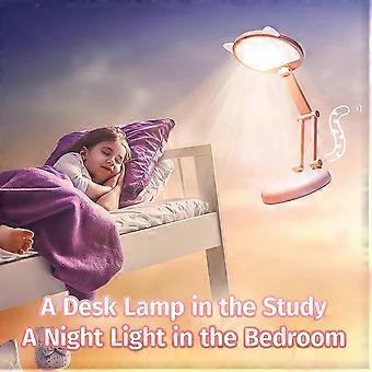 3 Mini Lampade Notturne A Led Per Bambini Con Fumetto - Portatili, Regolabili, Protezione Occhi - Rosa E Giallo