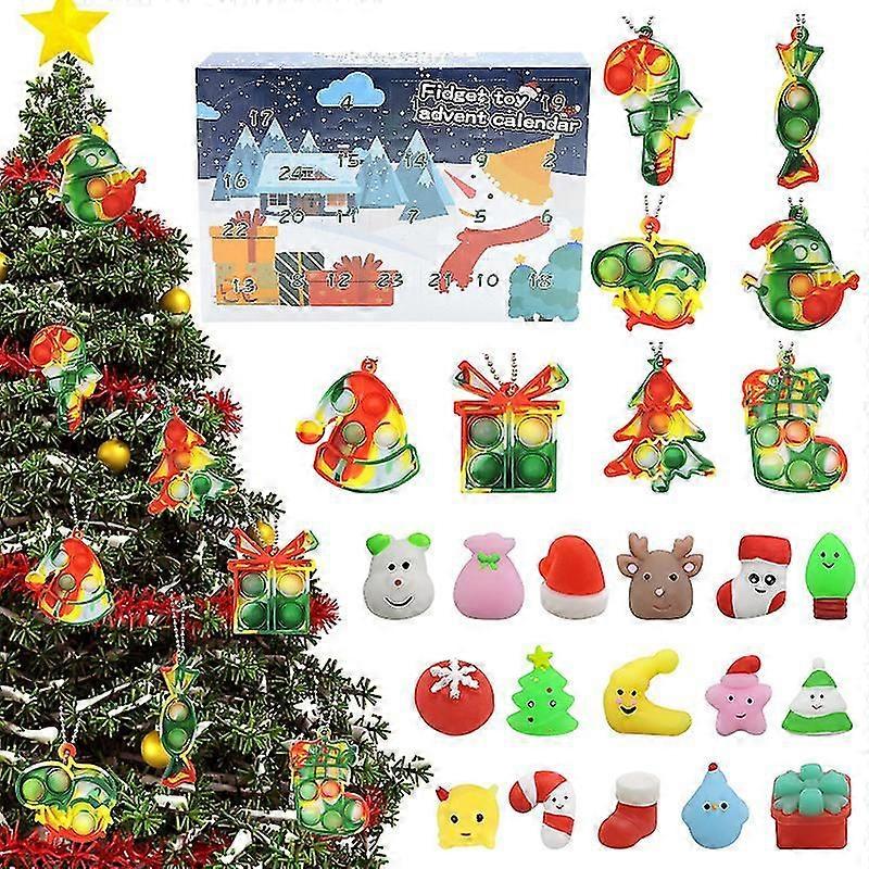 סט קופסת עיוורים לתליון חג המולד קישוטי עץ חג המולד תליון מחזיק מפתחות מתנה לחג המולד לילדים @BUGU