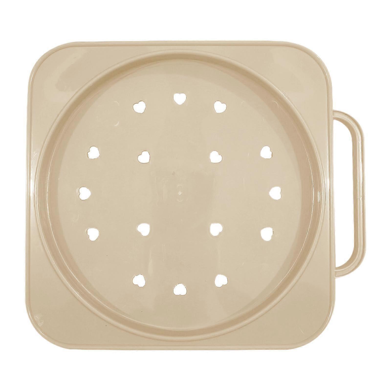 Plant Stand on Wheels With Base and Stable Shelf Beige for Backyard and Outdoor Use