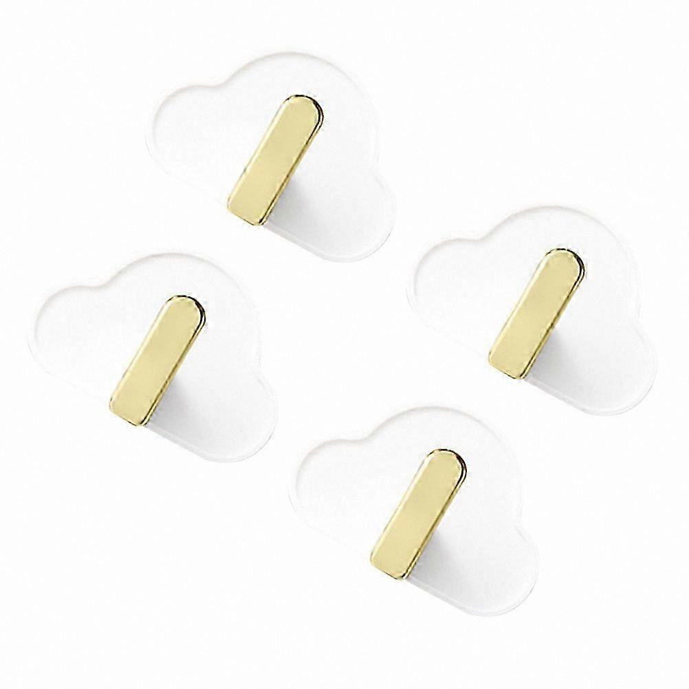 Cloud-Shaped Adhesive Hooks for Clothes, 8-Pack Punch-Free Hanging Solution
