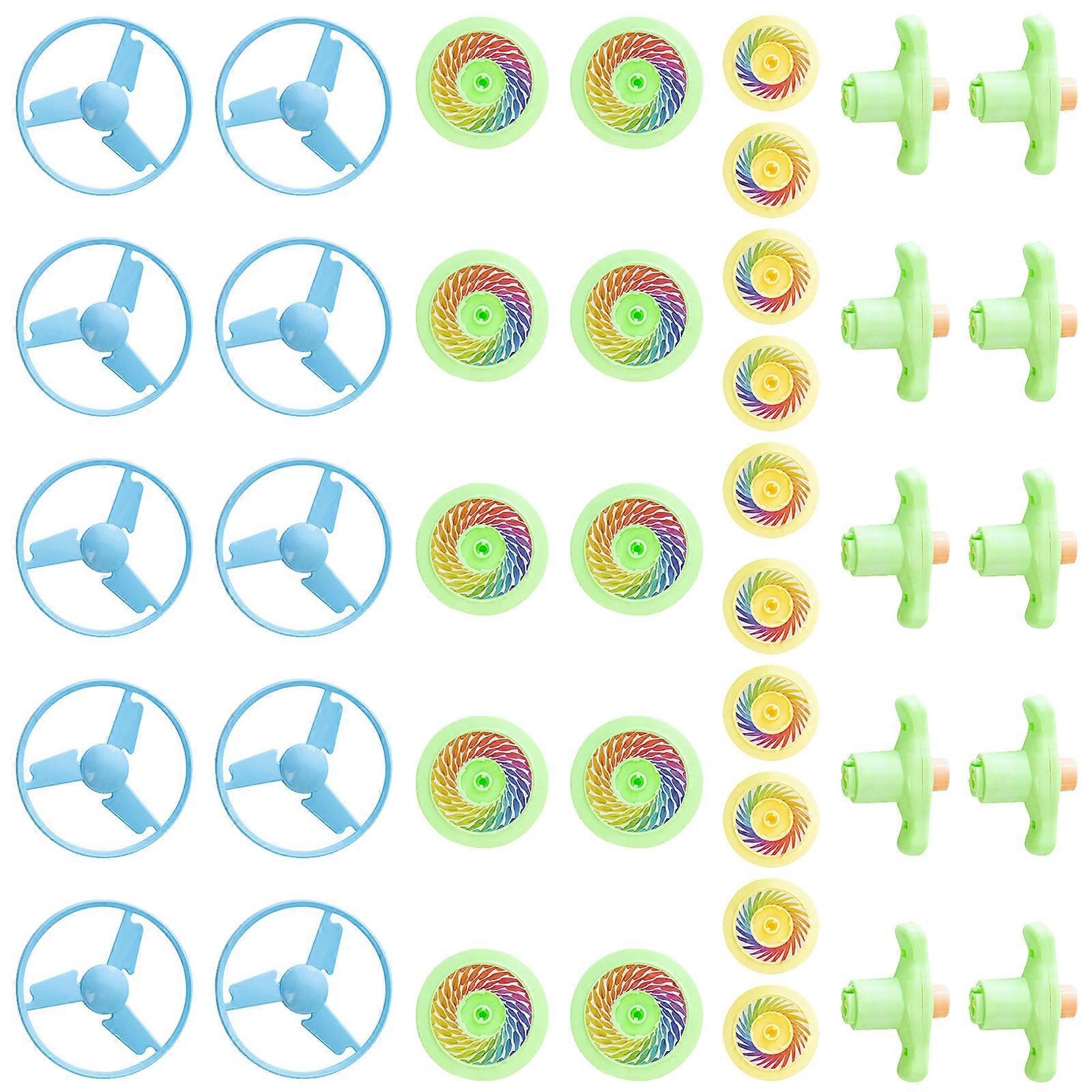 10 Pieces Classical Spin Top for Children Outdoor Sports Lightweight Flying Discs for Toddlers Early Learning and Family Bonding Multicolor