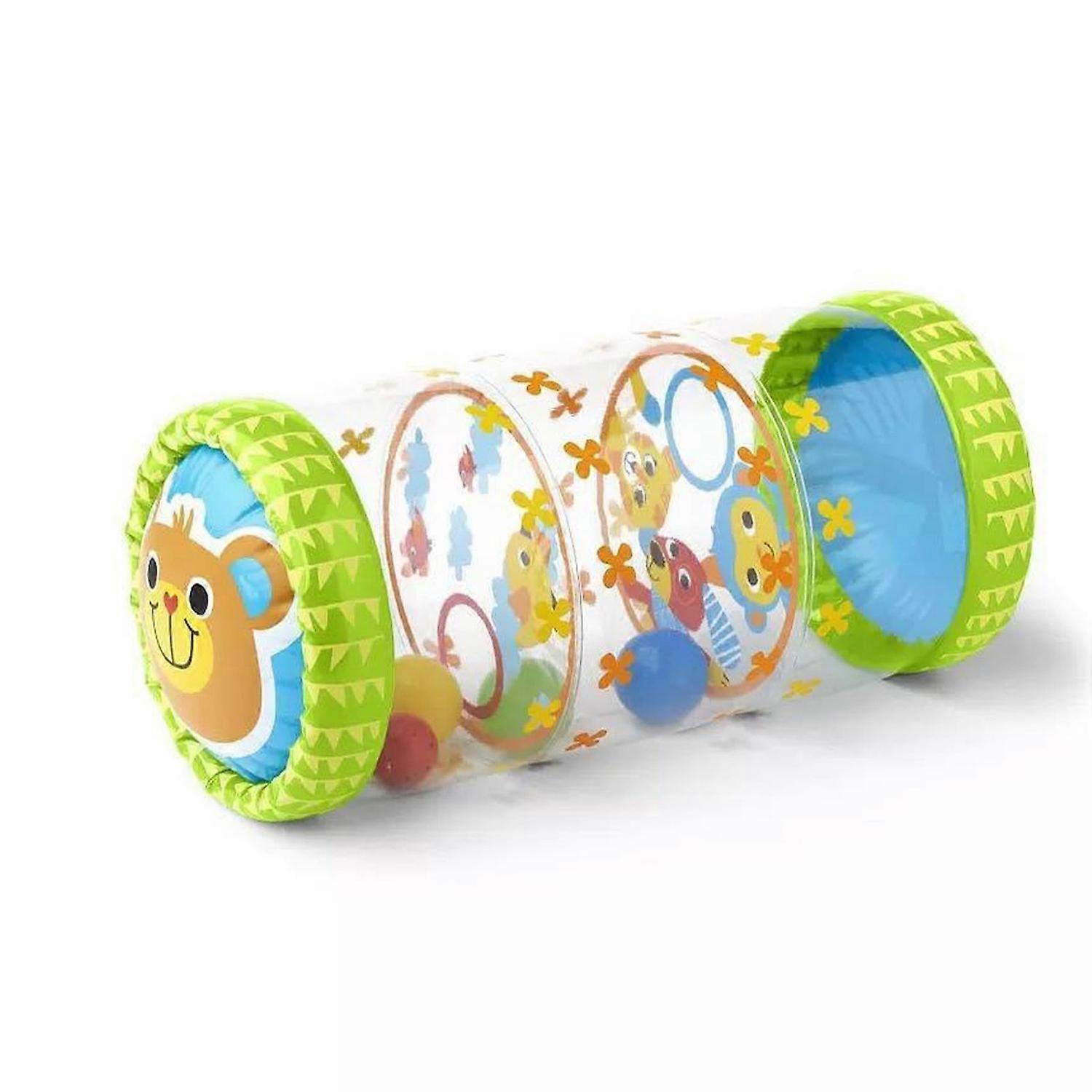 Infant Inflatable Roller PVC Early Development Crawling Toys with Balls and Bells for 3 Months To 3 