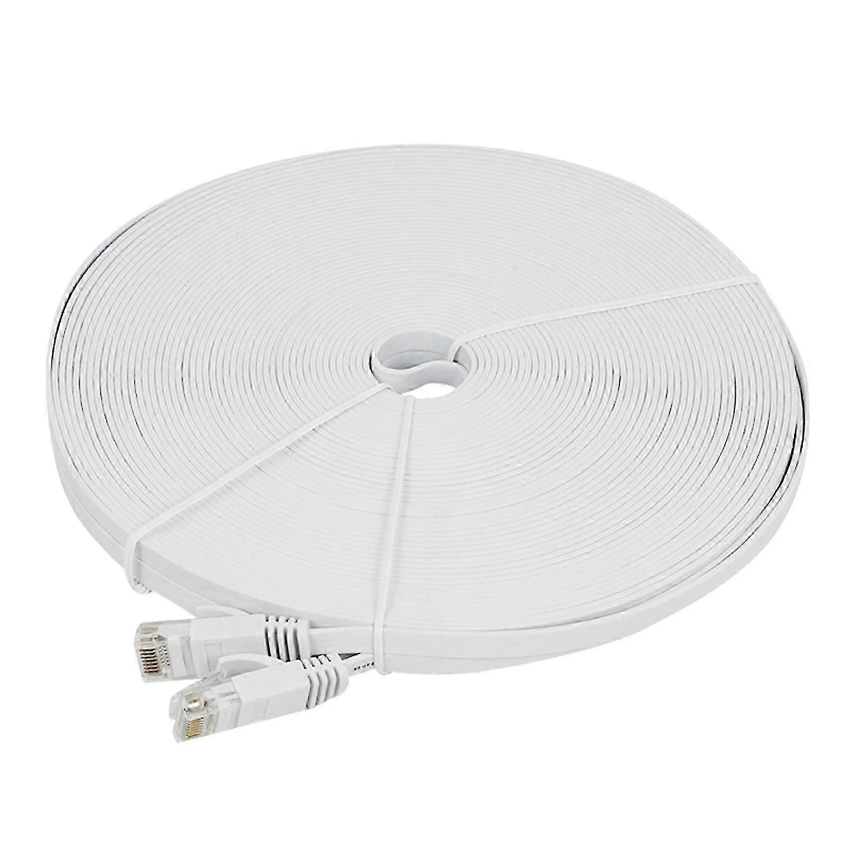 Cat6 Patch Cable 100 Ft Slim Flat for Computer Laptop Network