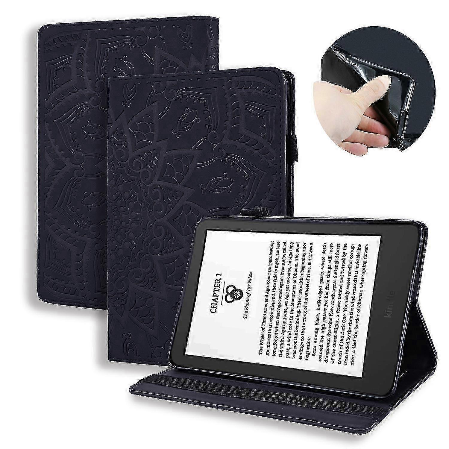 Calf Texture Embossed Leather Tablet Case For Amazon Kindle Paperwhite 12th 2024 2025