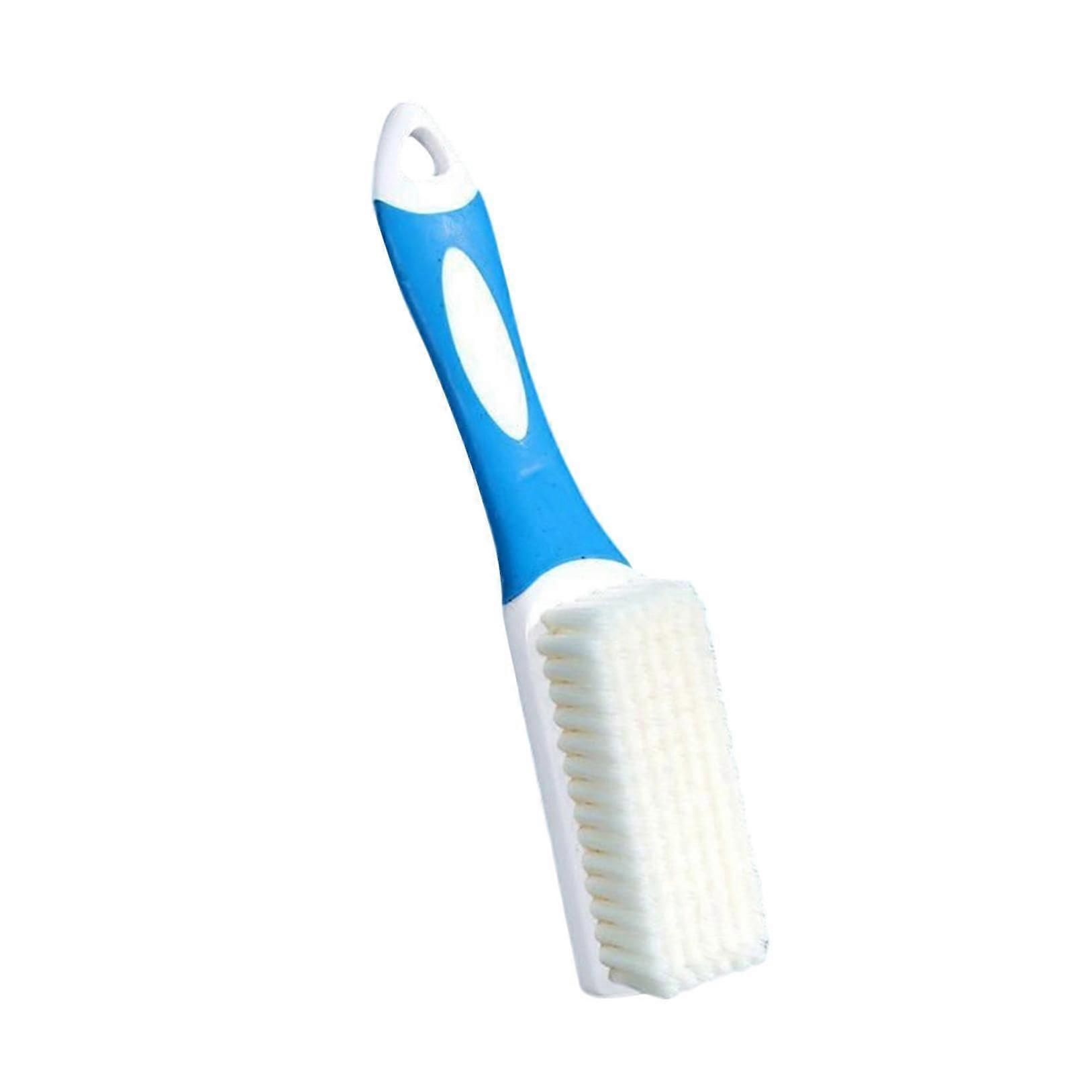 Soft Bristle Cleaning Brush with Ergonomic Handle for Bathroom, Floor, Carpet and Tile – Blue 19.5x3.5cm
