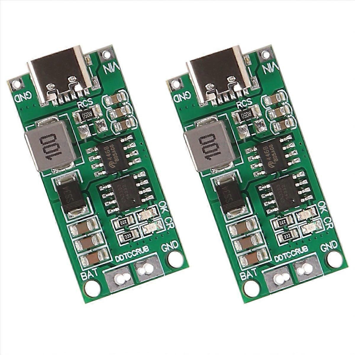 2X Multi Cell Type C to 8.4V 12.6V 16.8V Step Up Boost LiPo Polymer Li Ion Charger 18650 Lithium Bat