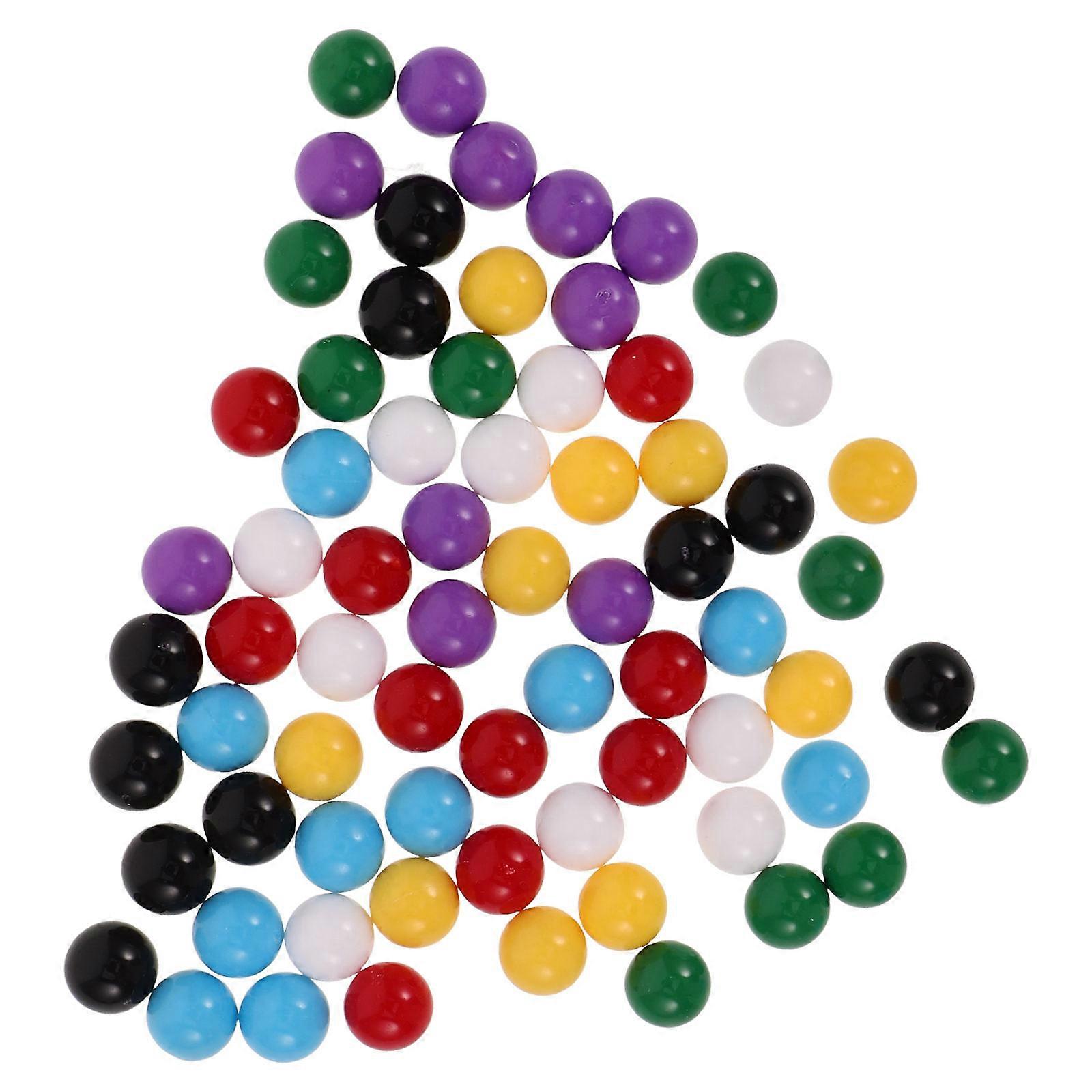 70pcs Colorful Plastic Marbles Educational Game Replacement Balls for Chinese Checkers Math Learning