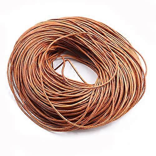 Leather Round Cord Rope for Jewelry Making DIY Bracelet String 15mm Multiple Colors