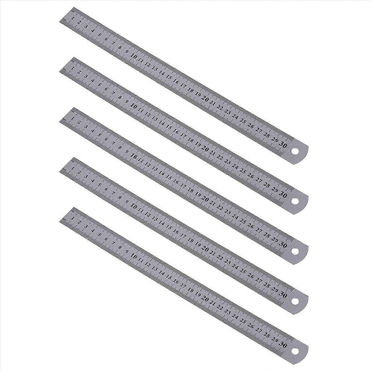 Stainless Steel Ruler Measure Metric Function 30cm 12Inch