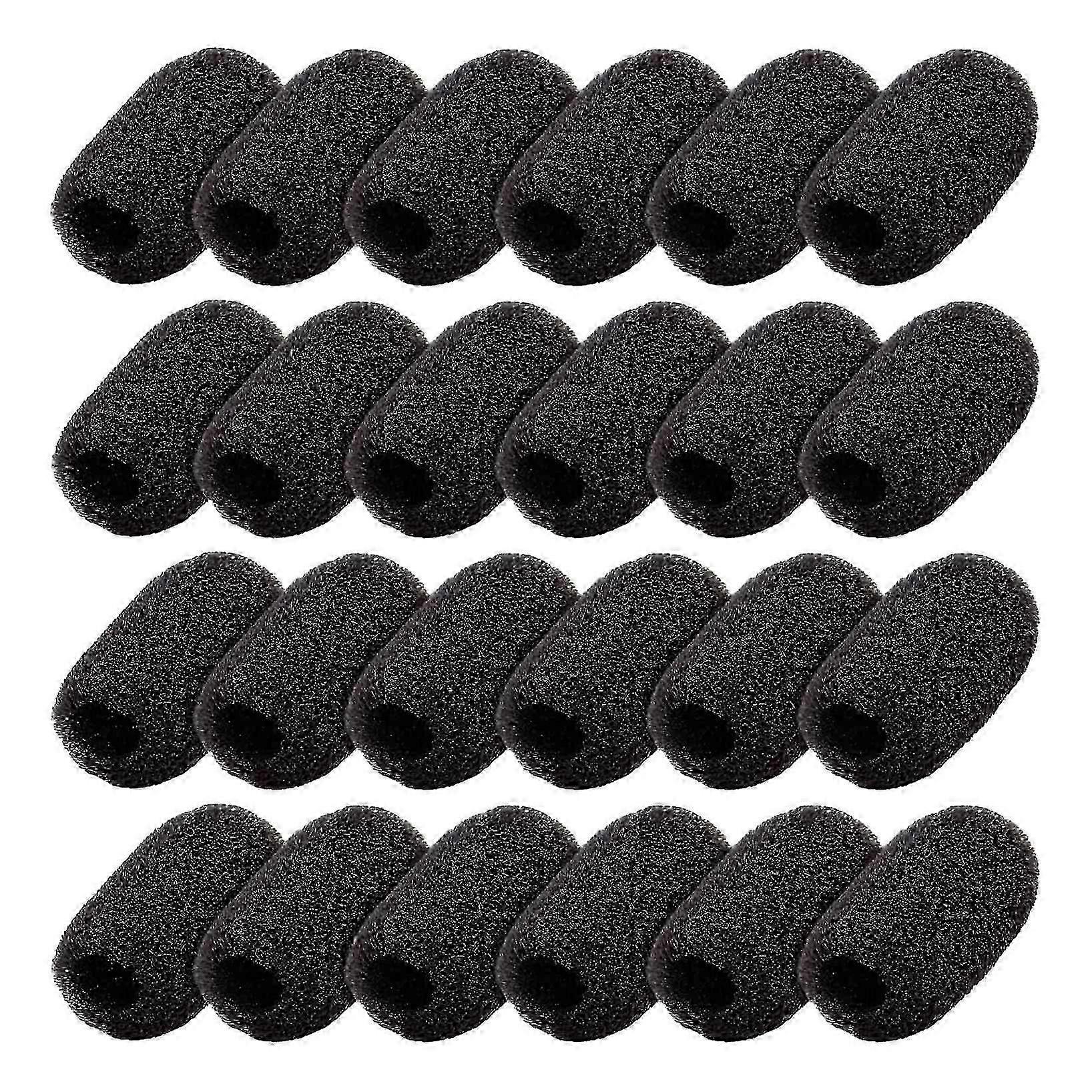 24Pack Mini Foam Windscreen Lapel Headset Microphone Sponge Mini Foam Cover Shield Protection for L
