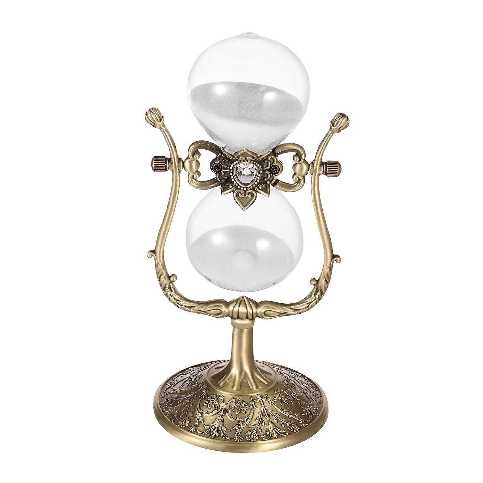 Vintage 30 Minute Hourglass Timer with Durable Metal Frame, Decorative Sand Timer for Home and Office