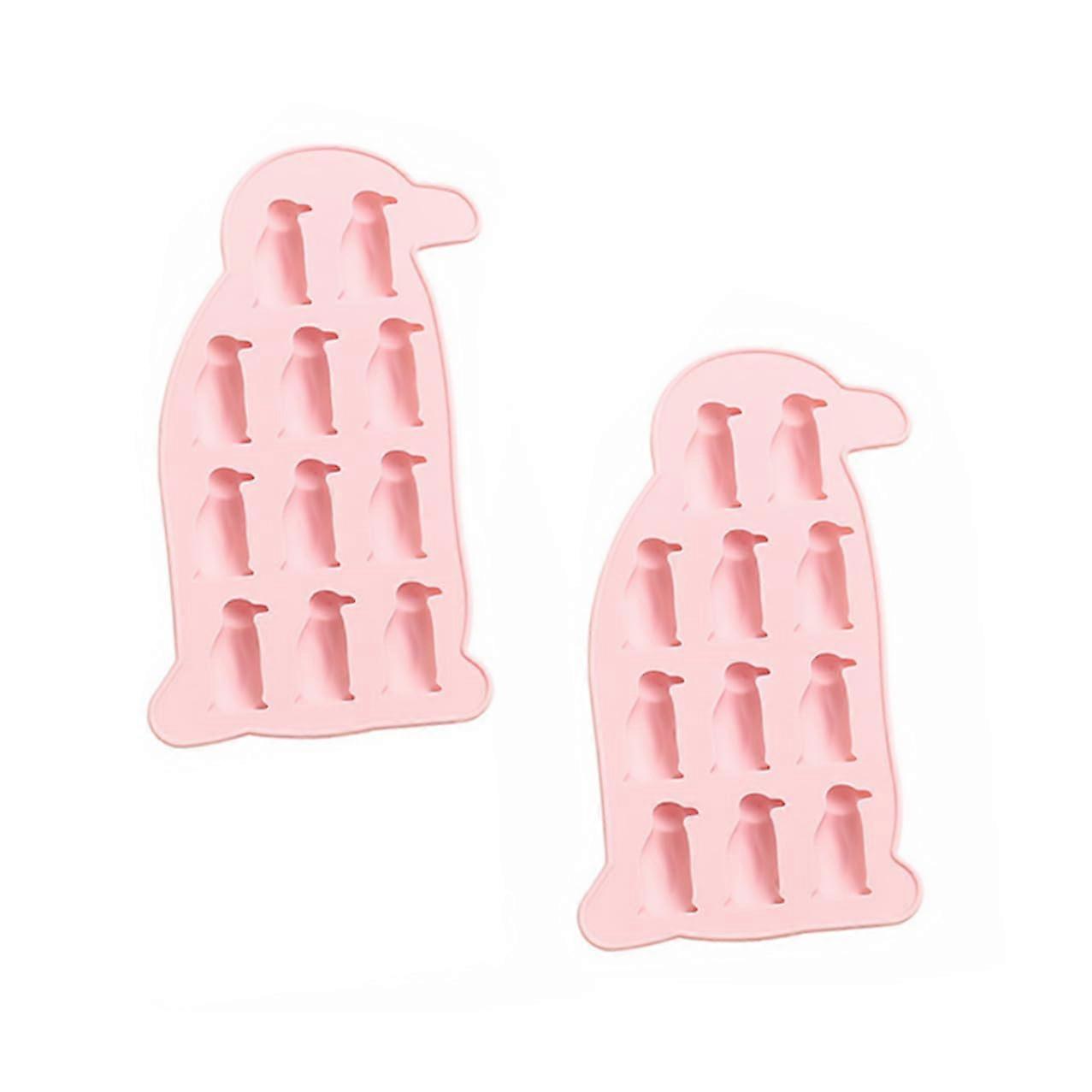 Silicone Ice Cube Molds Penguin Shape Nonstick Reusable Chocolate Baking Trays for Party Treats