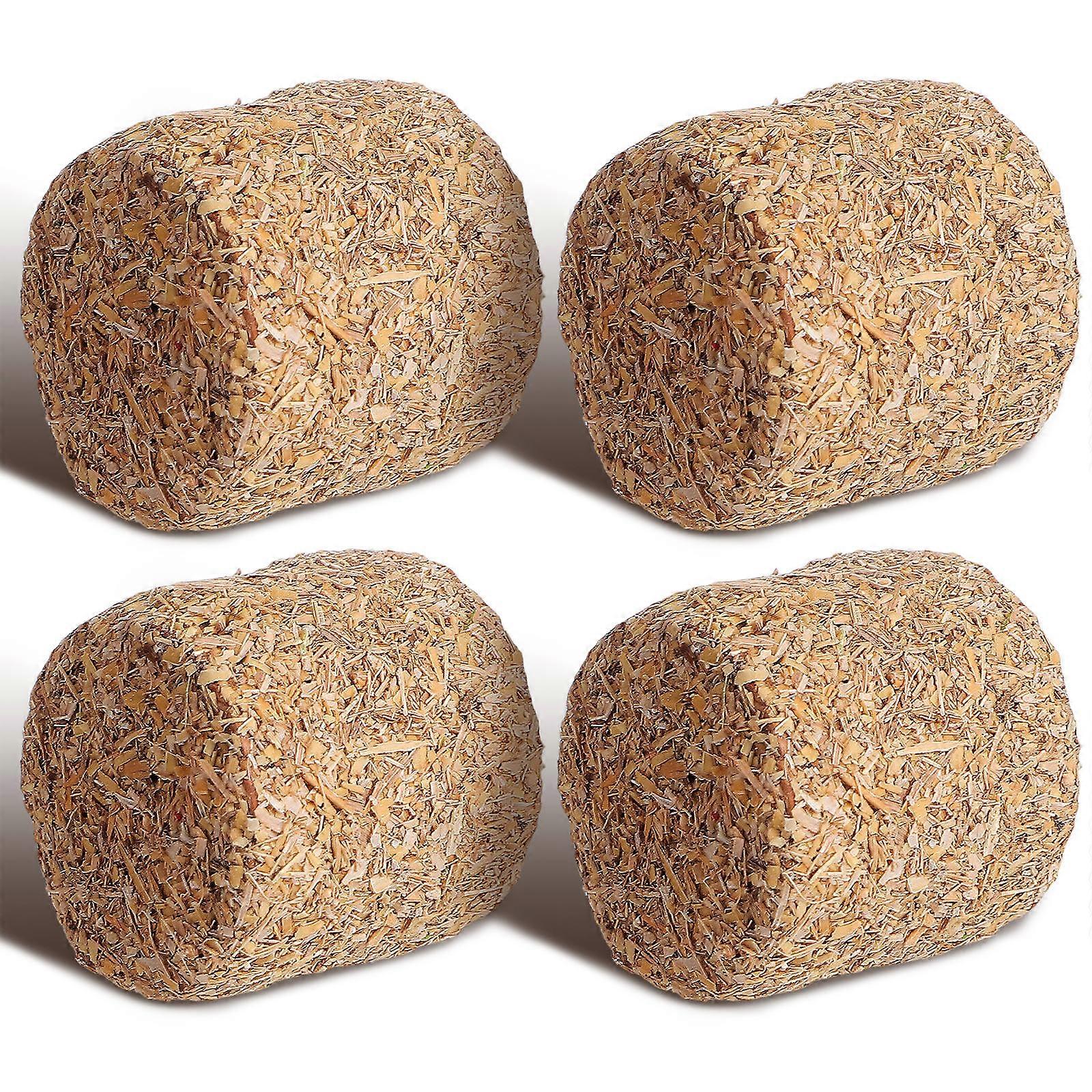 4Pcs Mini Hay Blocks Small Decorative Hay Table Decoration Rustic Room Decors