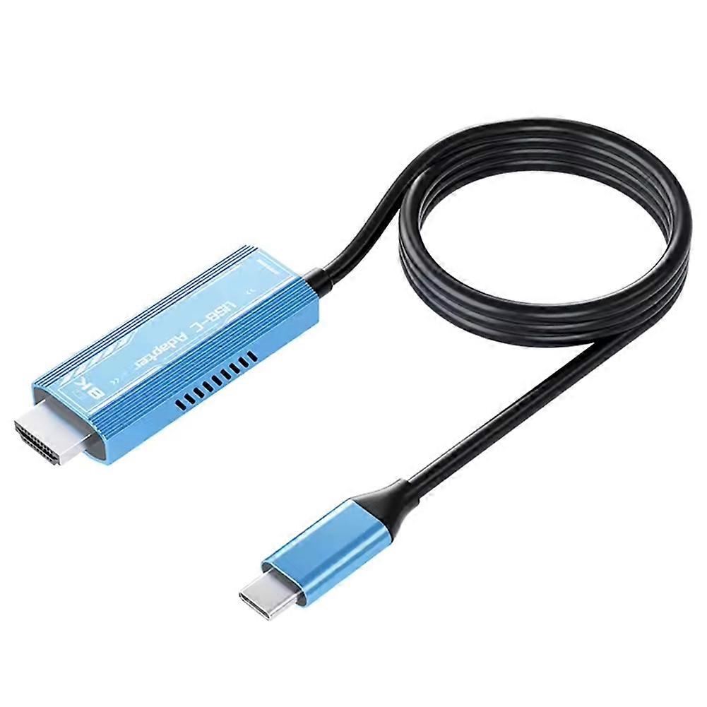 8K 60Hz USB C (Compatible with Thunderbolt3/4) to HDMI-Compatible Adapter Cable Full Function Data Cable, 1.8m